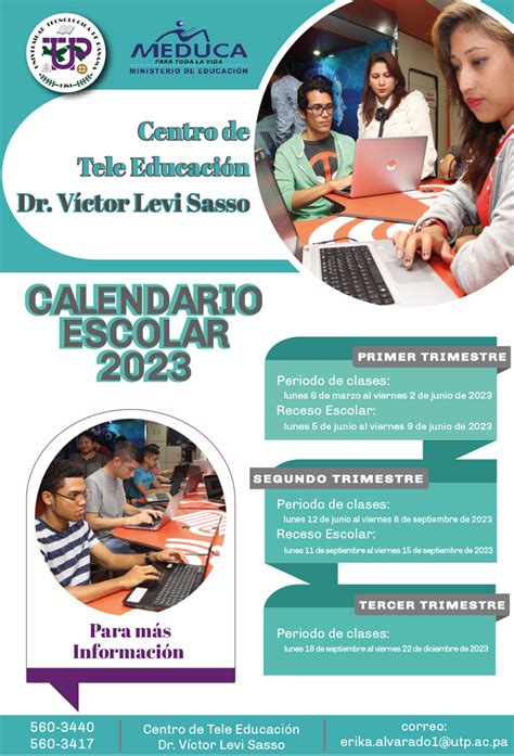 calendario escolar 2023 universidad tecnológica de panamá