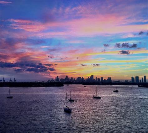 Sunset In Miami Beach From The Waverly By Mattdunnphoto Miami Sunset