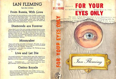 For Your Eyes Only By Fleming Ian Very Good Hardcover 1960 1st Edition The Cary Collection