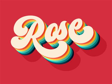 Rose | Retro & Vintage Text Effect: Free PSD - Freebie Supply
