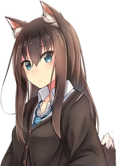 Anime Girls Png Wolf Cute Anime Girls Png Download