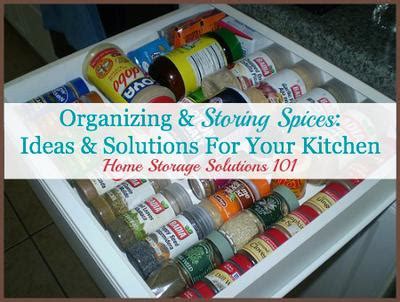 Supply of goods or materials set aside for future use; Organizing & Storing Spices: Ideas & Solutions For Your ...