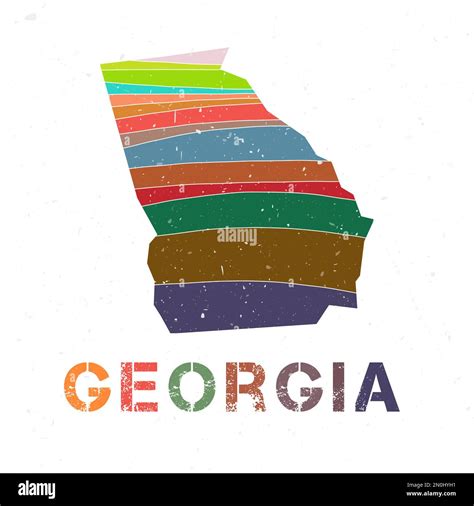 Georgia Map Design Shape Of The Us State With Beautiful Geometric