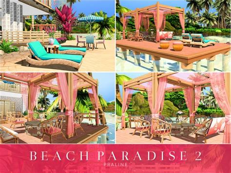 The Sims Resource Beach Paradise 2 By Pralinesims • Sims 4 Downloads