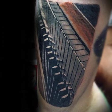 60 Piano Tattoos For Men - Music Instrument Ink Design Ideas