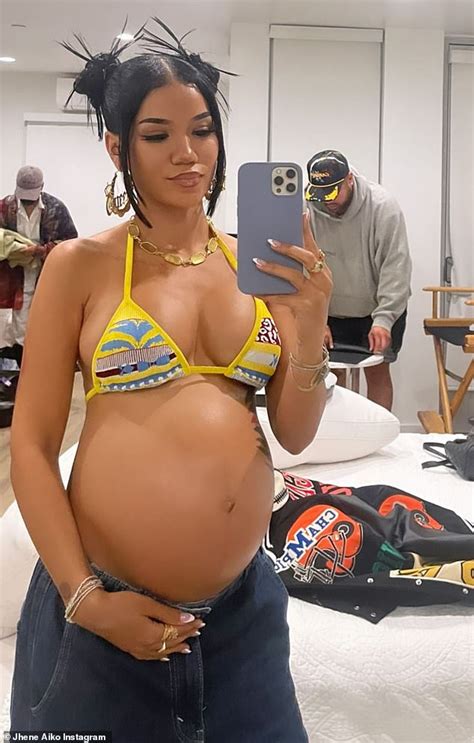 Pregnant Jhene Aiko Showcases Her Baby Bump In Yellow Bikini Top Express Digest