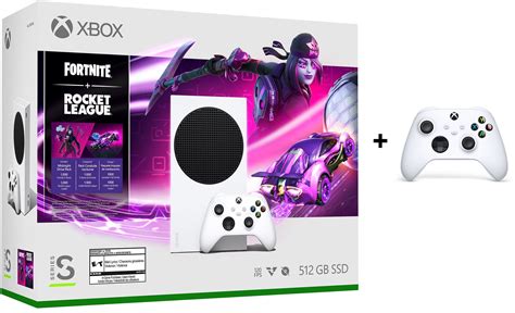 New Microsoft Xbox Series S Fortnite And Rocket League Bundle Disc Free White With One
