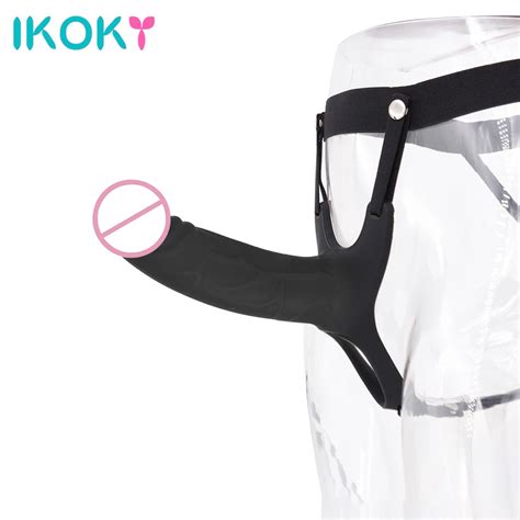 Ikoky Strap On Realistic Dildo Sex Toys For Gay Couples Harness Hollow Dildo Pant Penis Sleeve
