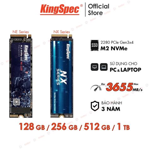 Ổ cứng ssd m2 nvme kingspec ne 2280 m 2 pcie 128gb 256gb 512gb rút gọn link shopee