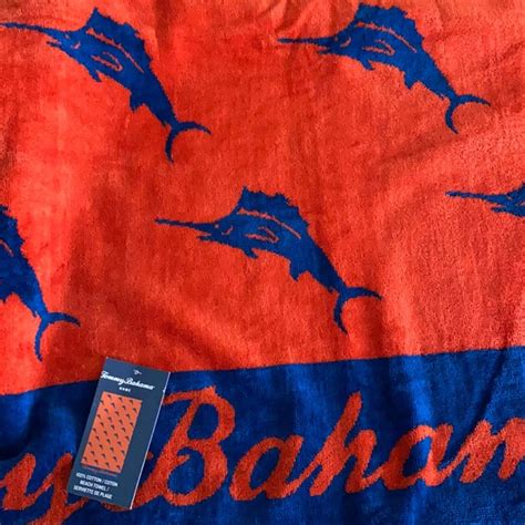 Tommy Bahama Bath Tommy Bahana Plush Cotton Marlin Beach Towel