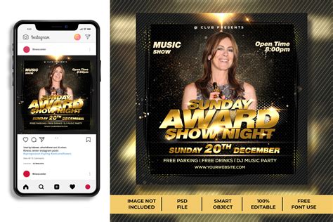 Social Media Post For Award Show Party Graphic By Gdreza · Creative Fabrica
