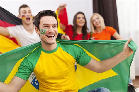 Man Carrying A Brazil Flag Smiling Hd Wallpaper Wallpaper Flare