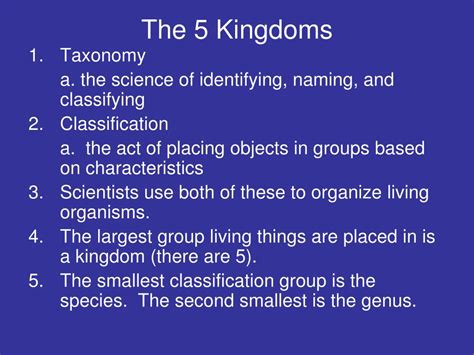 Ppt Five Kingdoms Of Living Things Powerpoint Presentation Free