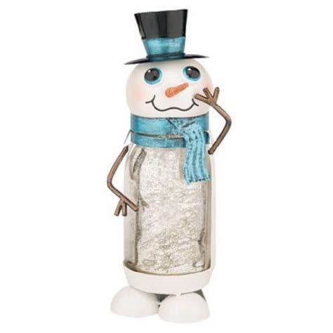 Snowman Led Jar Lantern Teton Timberline Trading