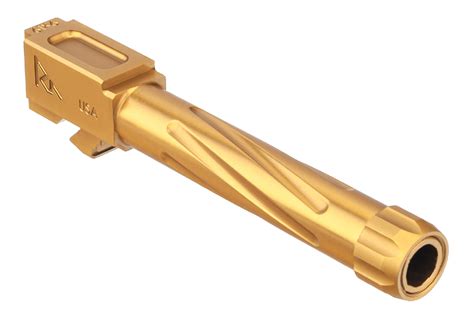 Rival Arms Drop In Threaded Gold Barrel For Glock 19 Gen 5 Pistols