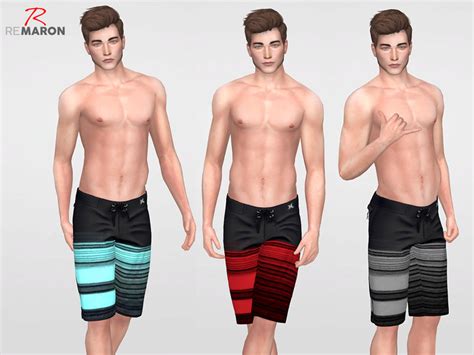 The Sims Resource Hurley Swim Shorts For Men Mesh Needed