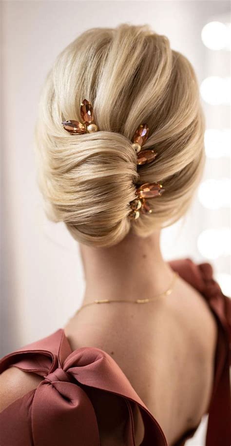 43 Stunning Updo Hairstyles 2022 French Chignon