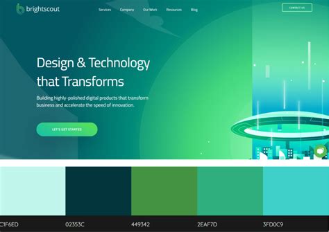 Blue Green Color Palettes For Websites Website Color Palette