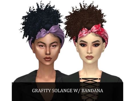 Solange Hair With Bandana The Sims 4 Download Simsdom Ru Bandana