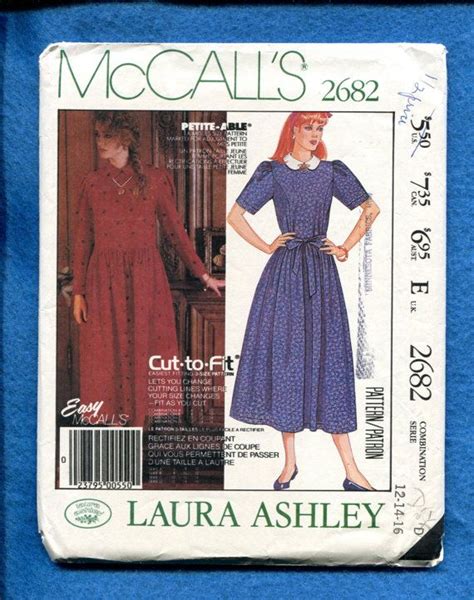 1980s Mccalls 2682 Laura Ashley Prairie Chic Easy Fitting Dress
