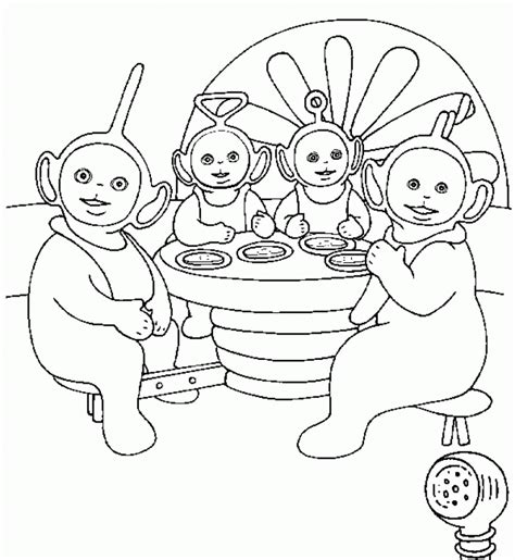 Teletubbies Tinky Winky Coloring Book Coloring Pages