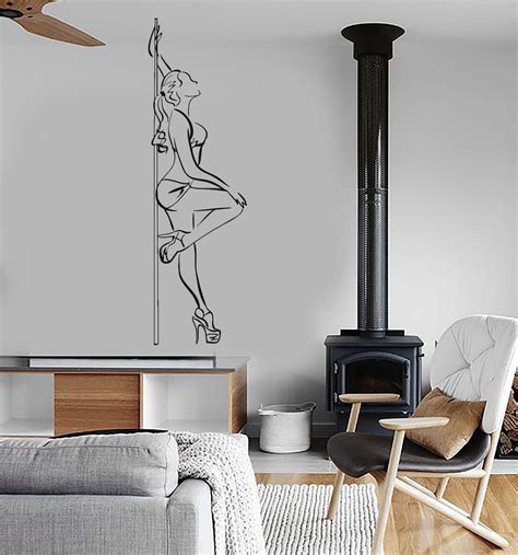 Vinyl Wall Decal Pole Dance Striptease Sexy Woman Stickers Unique T — Wallstickers4you