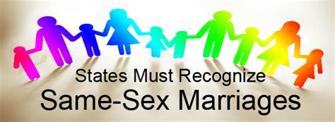 Supreme Court 14th Amendment Requires Recognition Of Same Sex Marriage