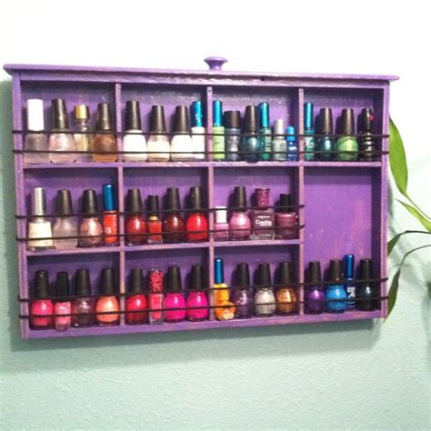 These diy nail polish rack ideas will keep you organized and will keep your finger nails fly. Repurposing an old broken drawer into a eye catching nail polish storage shelf. | Diy furniture ...
