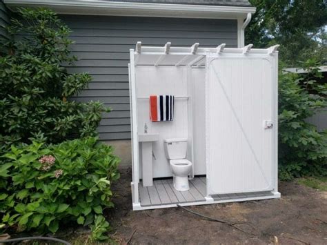 Good Total Of Practical And Stylish Outdoor Toilet Ideas For Your Guests And Outdoor Activities