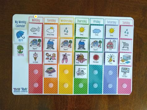 Weekly Visual Calendar Includes 264 Cards Etsy Canada Kids Calendar