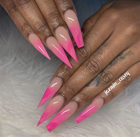 'nails | pins :@foreverJ?. | Pink stiletto nails, Stiletto ...