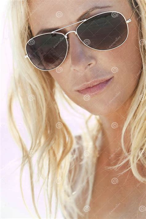 Backlit Blond Girl In Aviator Sunglasses Stock Image Image Of Woman Girl 14841609