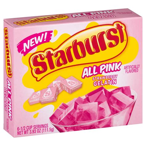 Starburst All Pink Strawberry Gelatin Shop Pudding And Gelatin Mix At H E B