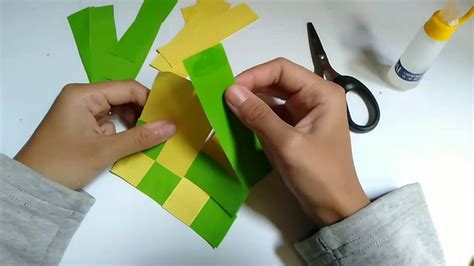 Membuat Ketupat Dari Kertas Origami Kertas Lipat Youtube