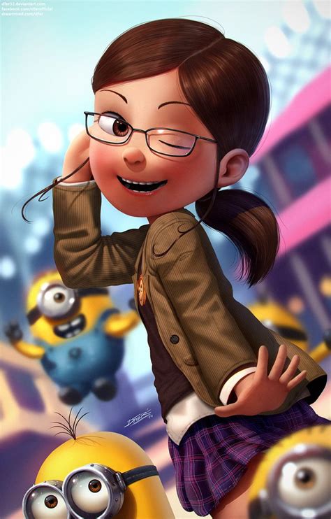Margo And Minions By Dfer32 On Deviantart Female Cartoon Characters