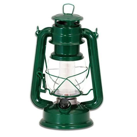 Northpoint Vintage Style Dark Green Hurricane Lantern With 12 Leds And