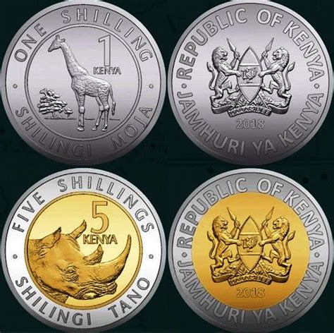 Kenya Coins And Paper Money Includes Kenya New Full Set Of 4 Coins 15