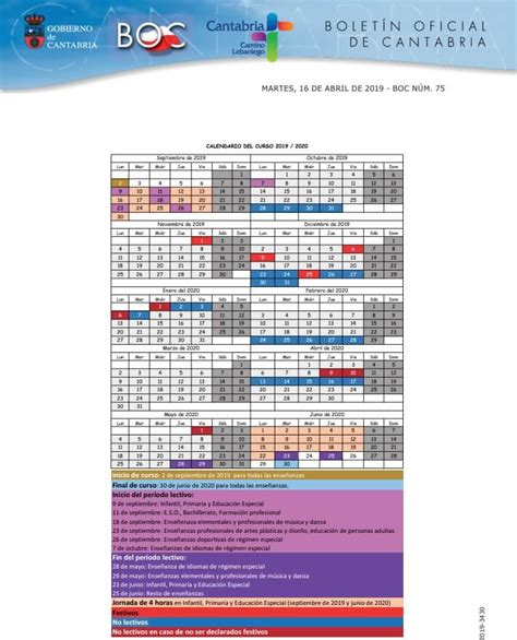 Calendario Escolar Cantabria 20222023 Epl Imagesee