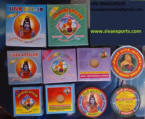 Papad manufacturers, appalam manufacturers - Siva Exports - Best Appalam manufacturers in ...