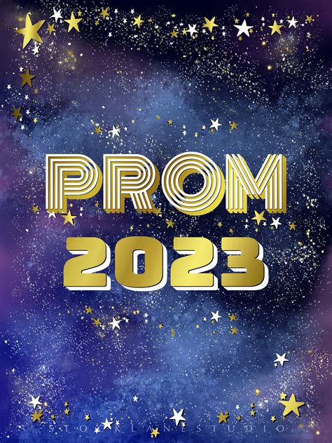 Printable Prom 2023 Event Poster Yard Sign Banner Blue Etsy España