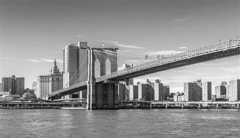 Free Stock Photo Of Black And White Brooklyn Bridge New York