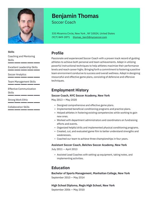 Soccer Coach Resume Examples And Templates 2024 ·