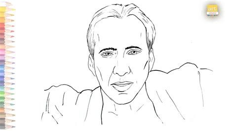 Nicolas Cage Drawing Easy How To Draw Nicolas Cage Easy Drawings