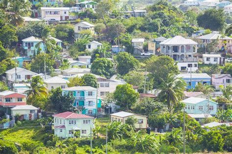 Casas Coloridas De Madera En El Caribe Foto De Archivo Imagen De
