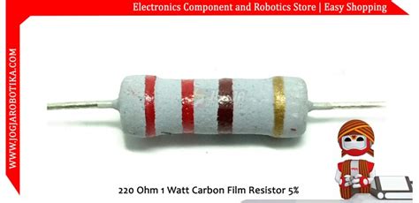Jual 220 Ohm 1 Watt Carbon Film Resistor