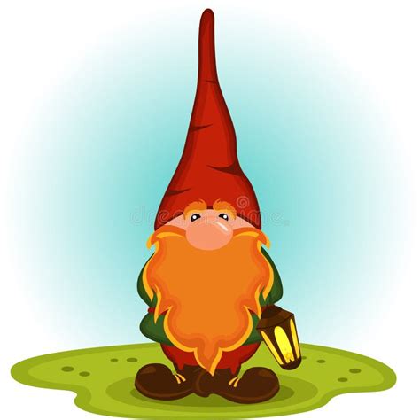 Gnome With A Red Beard Stock Vector Illustration Of Fantasy 35871557
