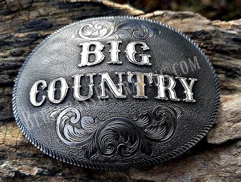 Custom Belt Buckle Hand Engraved With Personalized Lettering In