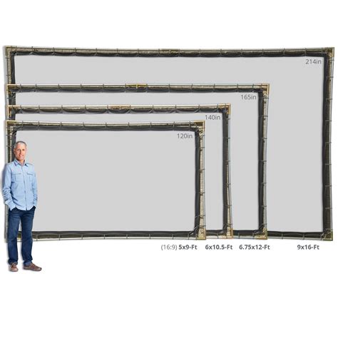 The fixed frame screen with woven acoustically transparent fabrics. Hanging Projector Screen Kit / Portable Projection Screens