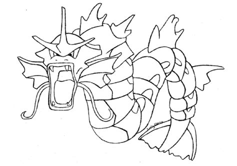 Pokemon Gyarados Coloring Page