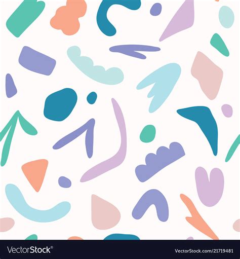 Multi Colored Random Abstract Cut Out Shapes Vector Image